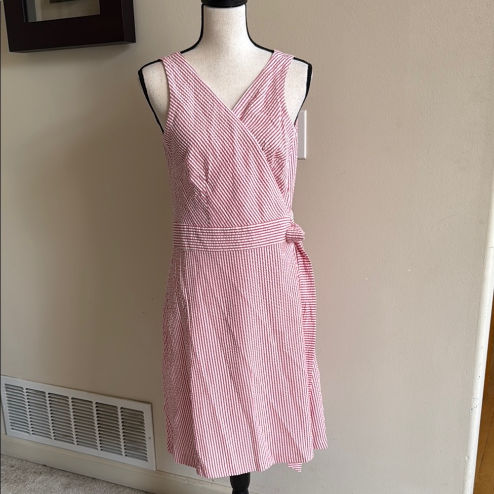 Elegant Pink Striped Dress